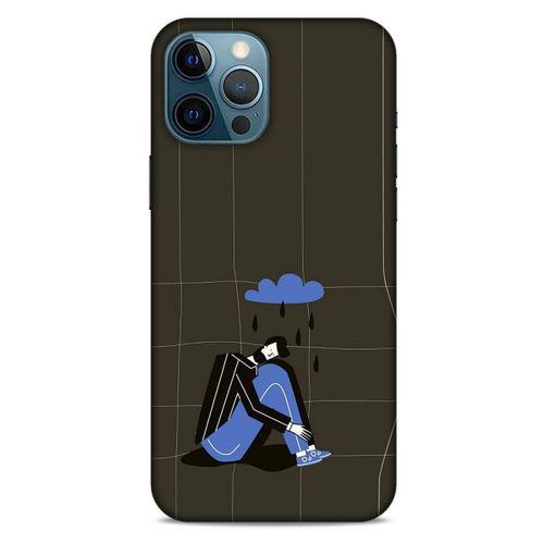 Apple iPhone 12 Pro Max Kılıf Depresyon (33) Hybrid Kılıf Kahve Toz Pembe