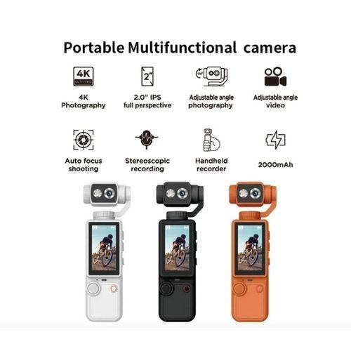 Q8 4k Ultra Hd Taşınabilir Vlog Spor Ve Aksiyon Kamerası 2 0’’ Döndürülebilir Ips Ekran Turuncu