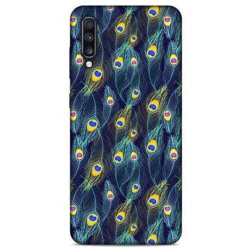 Samsung Galaxy A70 Kılıf Desenli Özel Seri Tüyler (10) Full Koruma Kılıfı