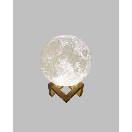 16 Renkli 3d Baskılı Ay Lambası Ahşap Standlı