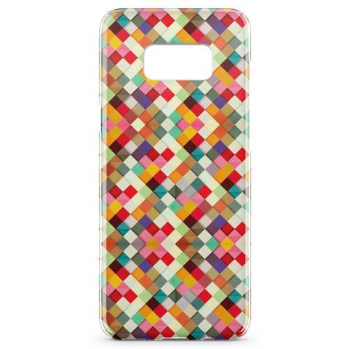 Samsung Galaxy S8 Plus Kılıf Karo Taşlar Arka Kapak Koruma Desenli Full Koruyucu