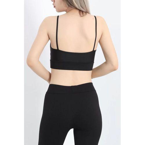 pilelistore Kaplı Damla Dekolte Bustiyer Siyah