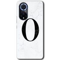 Huawei Nova 9 Kılıf HD Desen Baskılı Arka Kapak - Beyaz Mermer Desenli O Harfi