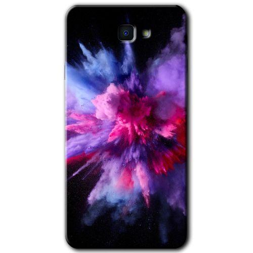 Potkal Hediye Fabrikası Samsung Galaxy J7 Prime HD Baskılı Kılıf + 9D Tam Ekran Koruyucu - Color Splash Purple