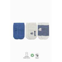 Bistyle Bistyle Puanlı Kaymaz Penye Soket Çorap 3'Lü BS10108 İndigo