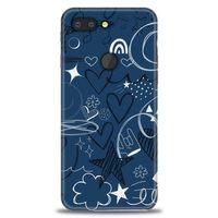 General Mobile GM 9 Pro Kılıf HD Baskılı Kılıf - Notalar ve Kalpler Mavi + Tam Ekran Koruyucu