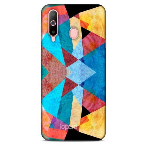 Samsung Galaxy A60 Kılıf Pastel Renkler (25) Antişok Kapak Mavi Sarı