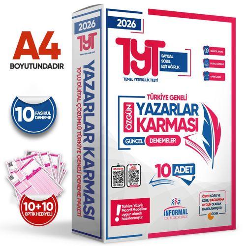 2026 YKS-TYT Yeni Sistem Yazarlar Karması Türkiye Geneli KURUMSAL 10lu Dijital Çözümlü Deneme Paketi