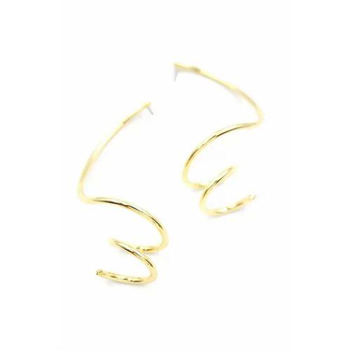 Kıvrımlı Küpe - Altın