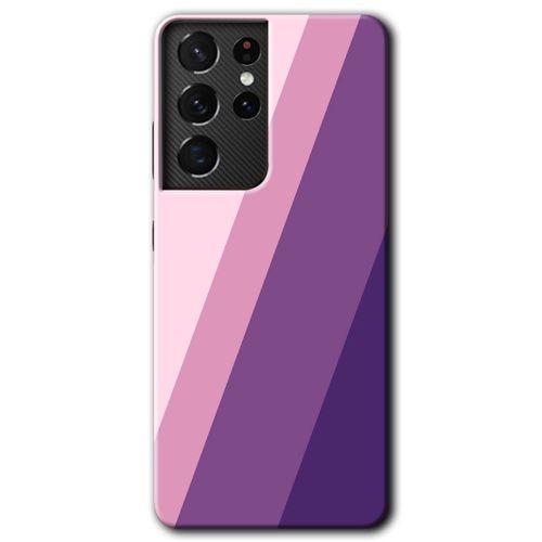 Potkal Hediye Fabrikası Samsung Galaxy S21 Ultra HD Baskılı Kılıf + 9D Tam Ekran Koruyucu - Oblique