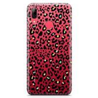 Huawei Y7 Prime 2019 Kılıf Colorful Leopar Arka Kapak Koruma Desenli Full Koruyucu