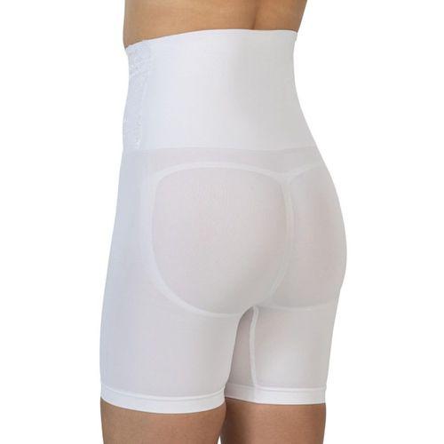 Beyaz  2091 Önü Dantelli Yüksek Bel Boxer Korse