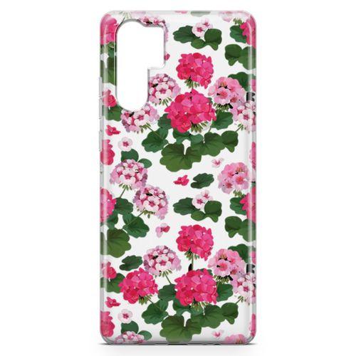 Huawei P30 Pro Kılıf Sardunya Çiçeği Arka Kapak Koruma Desenli Full Koruyucu
