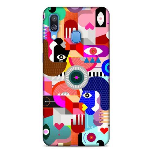 Lopard Samsung Galaxy A40 Uyumlu Kılıf Soyut Sanat (21) Baskılı Koruyucu Kapak