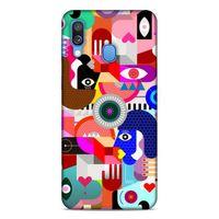 Lopard Samsung Galaxy A40 Uyumlu Kılıf Soyut Sanat (21) Baskılı Koruyucu Kapak