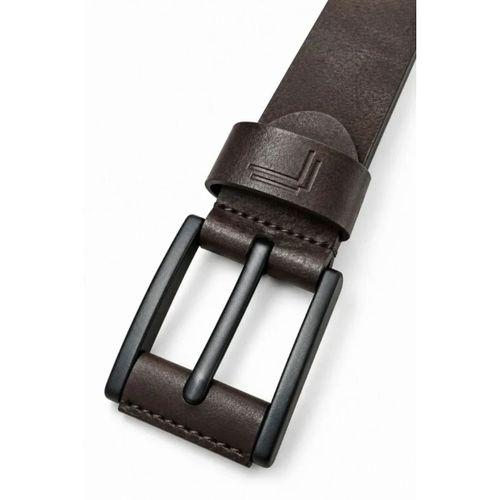Erkek Koyu Kahverengi 4 Cm Metal Tokalı Kot Ve Kumaş Pantolon Kemeri