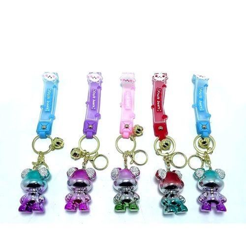 Taşlı Ayıcık Silikon Anahtarlık Alk1703 ( Lisinya )