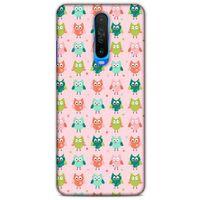 Baykuşlar (44) Desenli Silikon Kapak Telefon Kabı Xiaomi Redmi K30 5G Kılıf