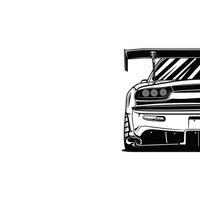 Mazda RX 7 Silüet 2D Duvar Sanatı (Bu ürün Sadece Plastik parçadır - Almadan Önce Soru Sorabilirsiniz)