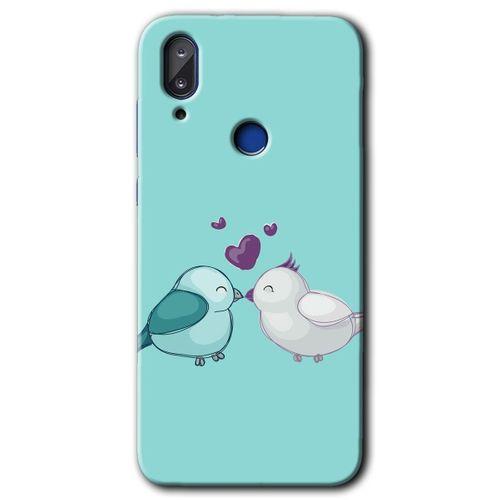 MRCİLETİSİM Vestel E5 Kılıf HD Desen Baskılı Arka Kapak+Temperli Cam - Mutlu Kuşlar