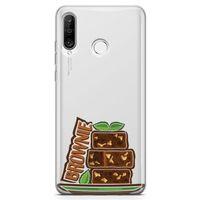Huawei P30 Lite Kılıf Brownie Kek Arka Kapak Koruma Desenli Full Koruyucu