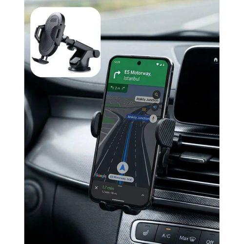 360° Döner Araç Telefon Tutucu Otomatik Kilit Mekanizmalı Stand
