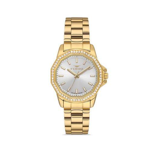 Ferro FL21540AWT-B Quartz Çelik Altın Rengi 32 mm Kadın Kol Saati