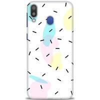 Samsung Galaxy M20 Kılıf HD Baskılı Kılıf - Çubuklar ve Renkler + Tam Ekran Koruyucu