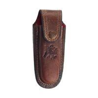 Kurt Figürlü Hakiki Deri Çakı Kılıfı No:1, 11 X 4 Cm - Kemerlikli