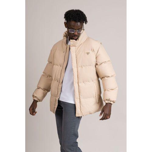 Slimfit Dik Yaka Elyaf Dolgulu Çıkma Kol Şişme Mont