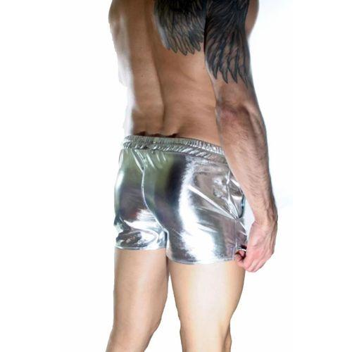 Erkek Gümüş Lame Short