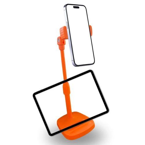 Masa Üstü Tablet Ve Telefon Tutucu Plastik Aparat Turuncu Telefon Standı