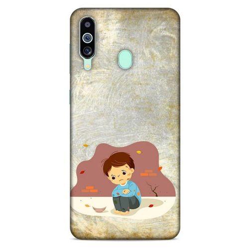 Samsung Galaxy M40 Kılıf Depresyon (10) Full Koruma Kılıfı Yeşil Turuncu