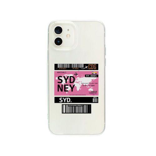 iPhone 12 Mini Sydney Desenli Premium Şeffaf Silikon Kılıf