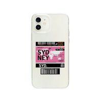 iPhone 12 Mini Sydney Desenli Premium Şeffaf Silikon Kılıf