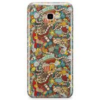 Samsung Galaxy J4 Plus Kılıf Doodle Yeni Filmler Arka Kapak Koruma Desenli Full Koruyucu