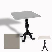 Dockers Çipa 1001 Döküm Ayak Kare Masa 70x70 cm - (Werzalit, Wermodin ve Allzalit Tabla) - Koyu Gri