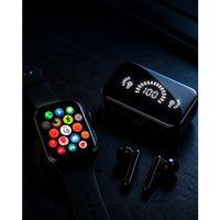 Şık Tasarımlı Akıllı Saat Ve Bluetooth Kulaklık Seti Suya Dayanıklı Ve Çok Fonksiyonlu