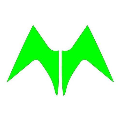 MONDİAL Mondial Mh Drift 2011 - 2020 Uyumlu Flo Yeşil Ön Siperlik Yan Sticker