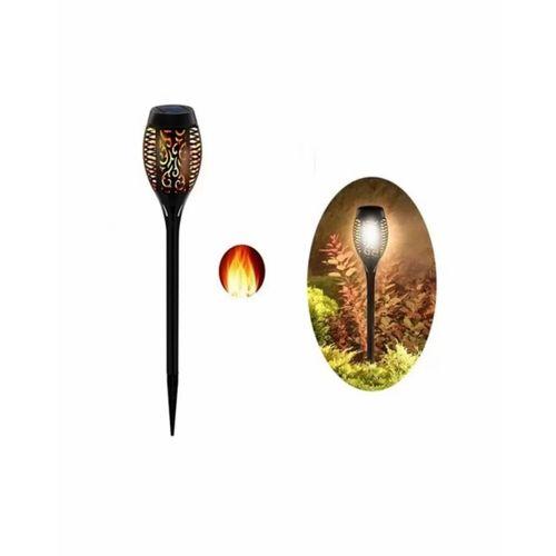 Güneş Enerjili Alev Görünümlü Bahçe Lambası Sensörlü Led Dış Mekan Dekoratif Aydınlatma