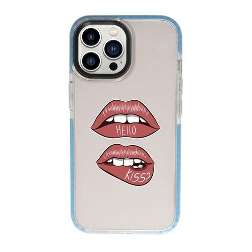 iPhone 13 Pro Hello Kiss Candy Bumper Darbe Emci Silikonlu Telefon Kılıfı