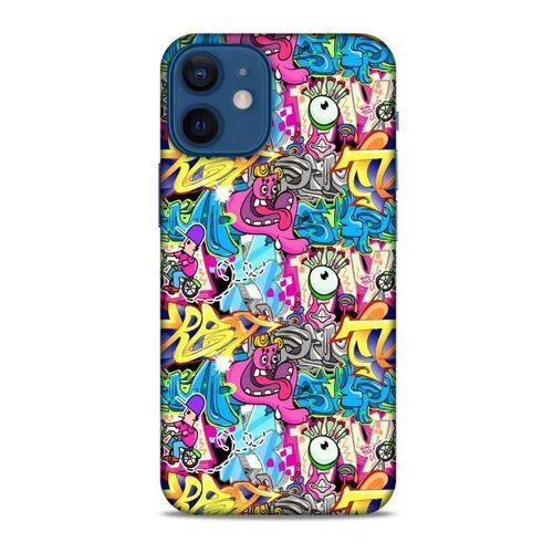 Graffitix (7) Desenli Silikon Kapak Apple iPhone 12 Mini Kılıf
