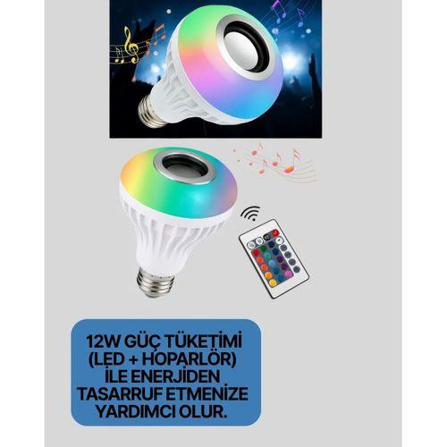 12w Led Ampul – Renkli Işık Ve Dahili Hoparlör Özellikli