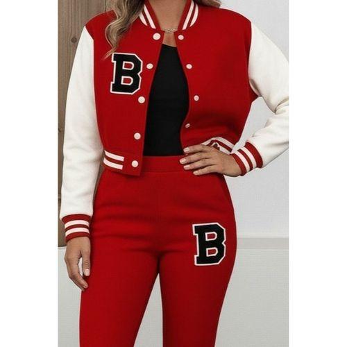 Kadın Uzun Kollu Hakim Yaka önden Düğmeli Ceket Pantolon şardonlu Iki Iplik Ikili Takım