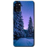 MRCİLETİSİM MRCİLETİSİM Samsung Galaxy A31 Kılıf HD Desen Baskılı Arka Kapak + Temperli Cam - Kış Manzarası