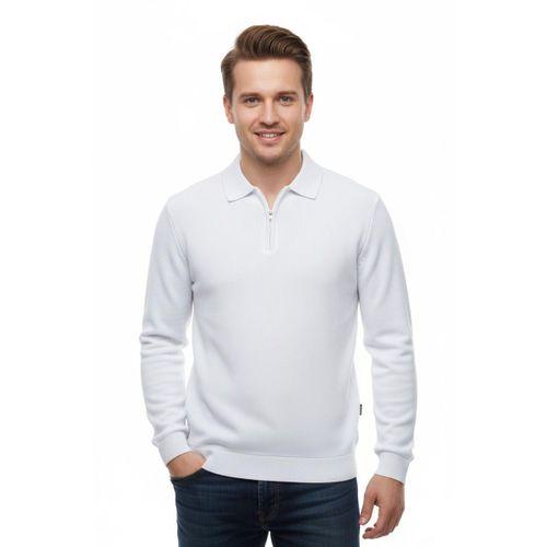 Erkek Polo Yaka Fermuarlı Triko Kazak Regular Fit  7001 BGL-ST04921