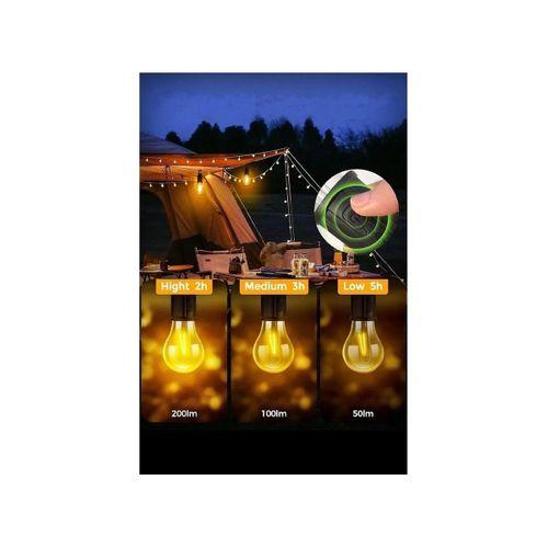 Taşınabilir Şarjlı Led Ampül Outdoor Kamp Bahçe Lambası 10w Askılı Kırılmaz Led Işık