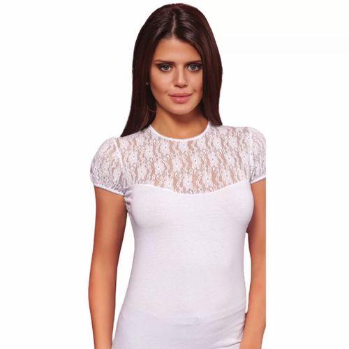 8017 Bayan Bisiklet Yaka Kısa Kol Elastane