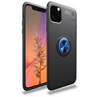 Newface iPhone 11 Pro Kılıf Range Yüzüklü Silikon - Siyah-Mavi