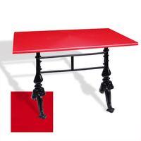 Dockers Çipa 3001 Döküm Ayak Masa 80x120 cm - (Werzalit, Wermodin ve Allzalit Tabla) - Kırmızı
